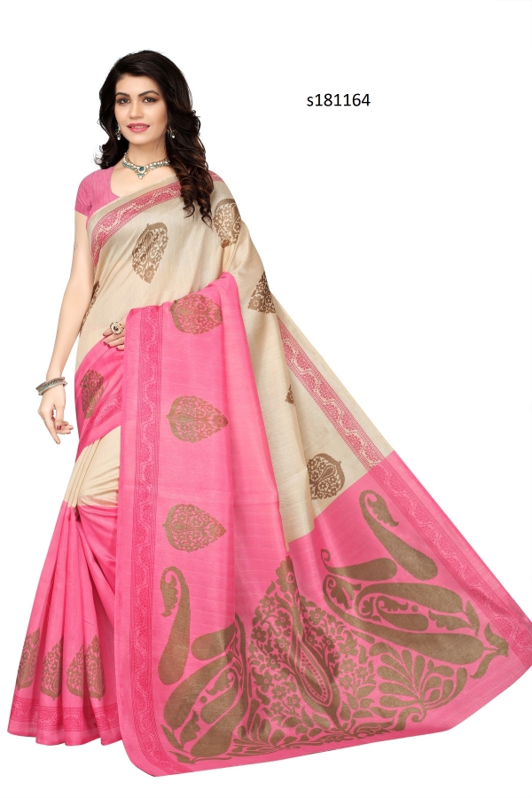 Khadi Silk 5 Regular Wear Printed Khadi Silk Saree Collection